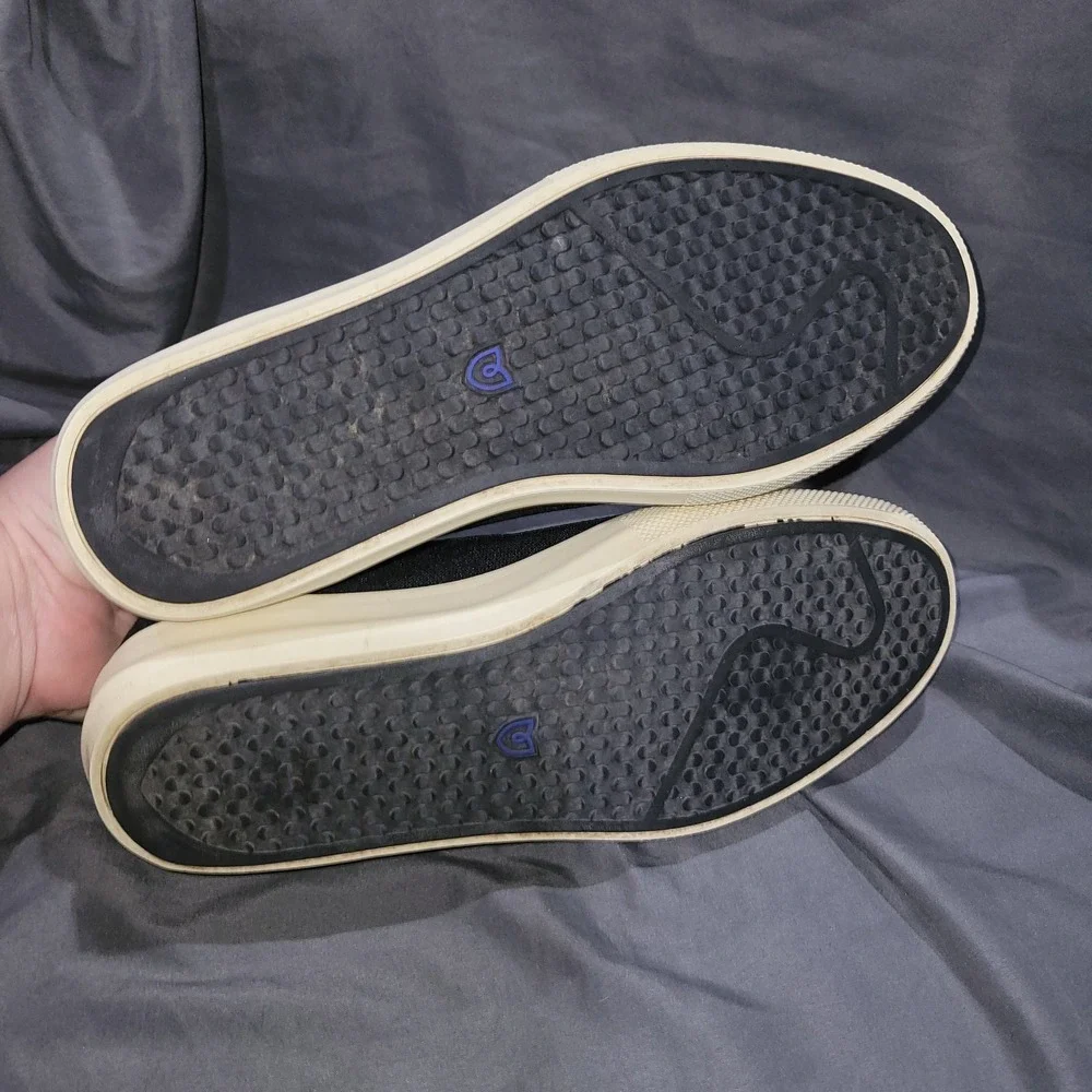 Rothy's Black Knit Slip-On Flats Women's 10 Breathable Casual Rubber Sole Round
